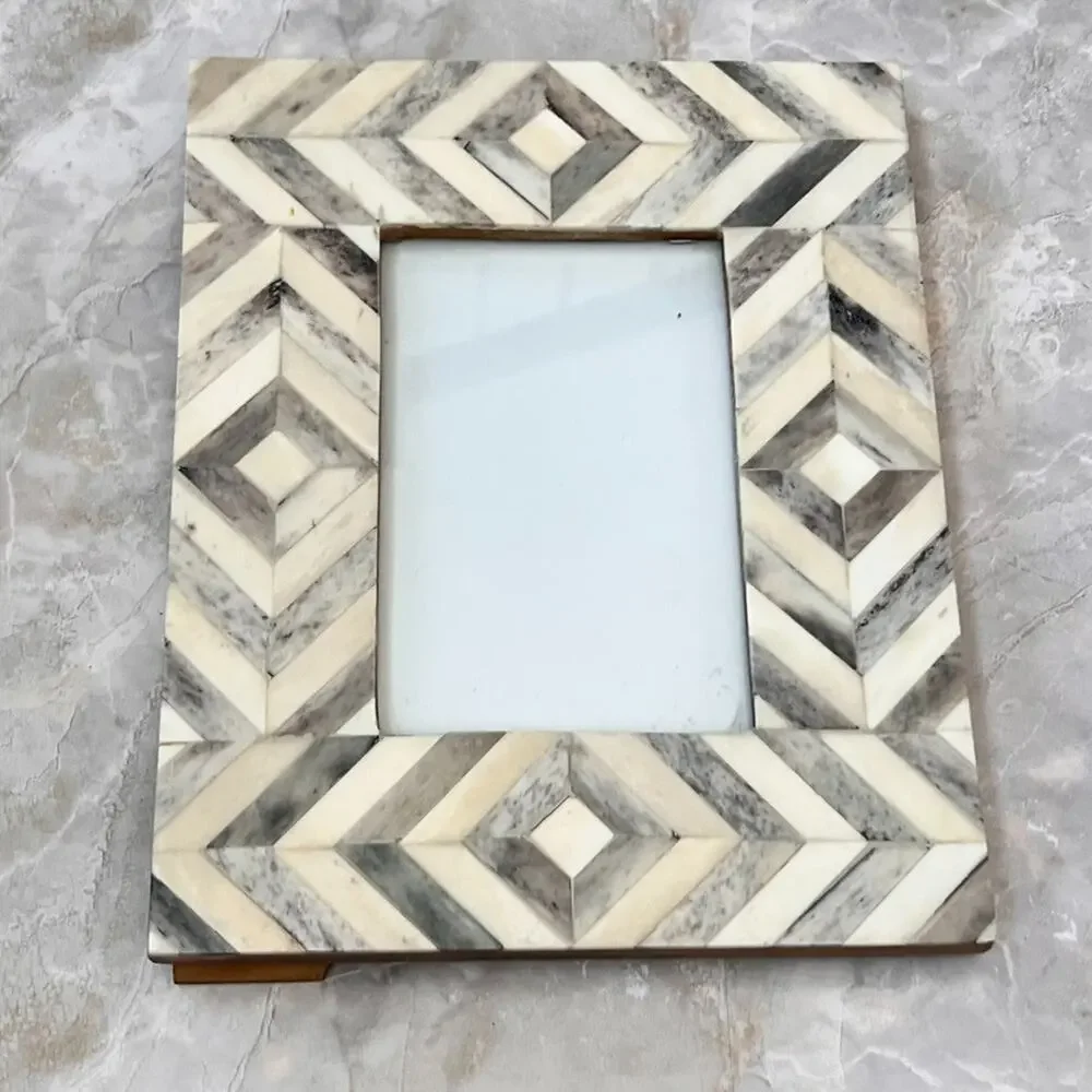 Handmade Bone Inlay Picture Frame 4 x 6
